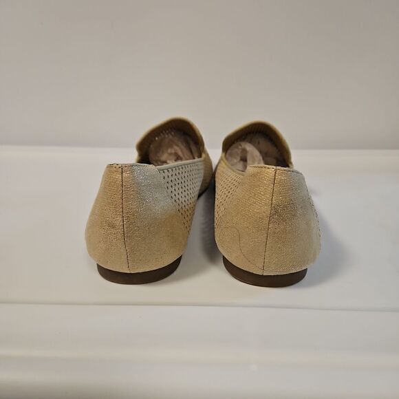Kelly and Katie Gold Laser Cutot Flats sz 11 - Picture 4 of 7